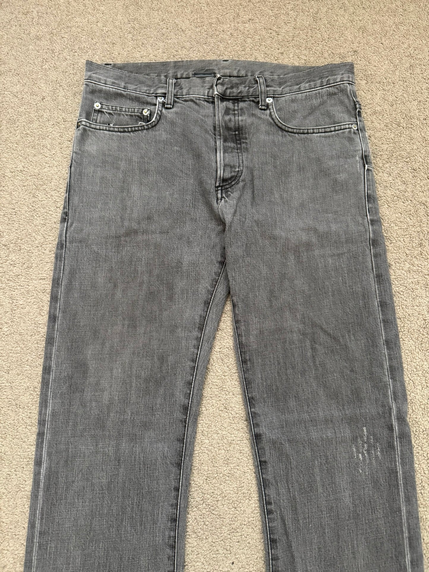 Dior Homme by Hedi Slimane MIJ Grey Clawmark Denim Jeans