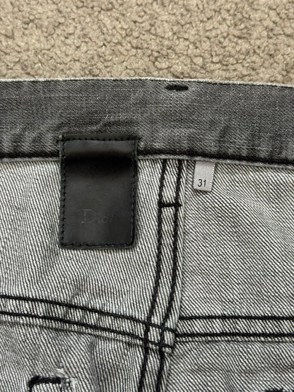 Dior Homme by Hedi Slimane MIJ Grey Clawmark Denim Jeans