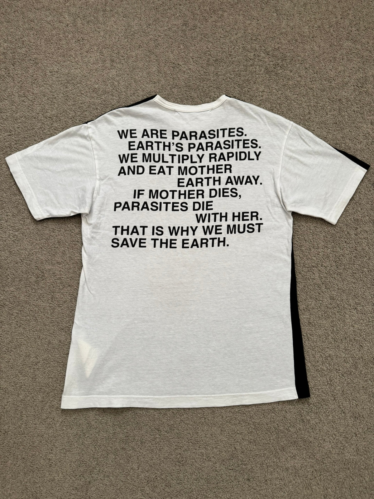 SS02 Junya Watanabe "Earth's Parasites" Poem Graphic T Shirt