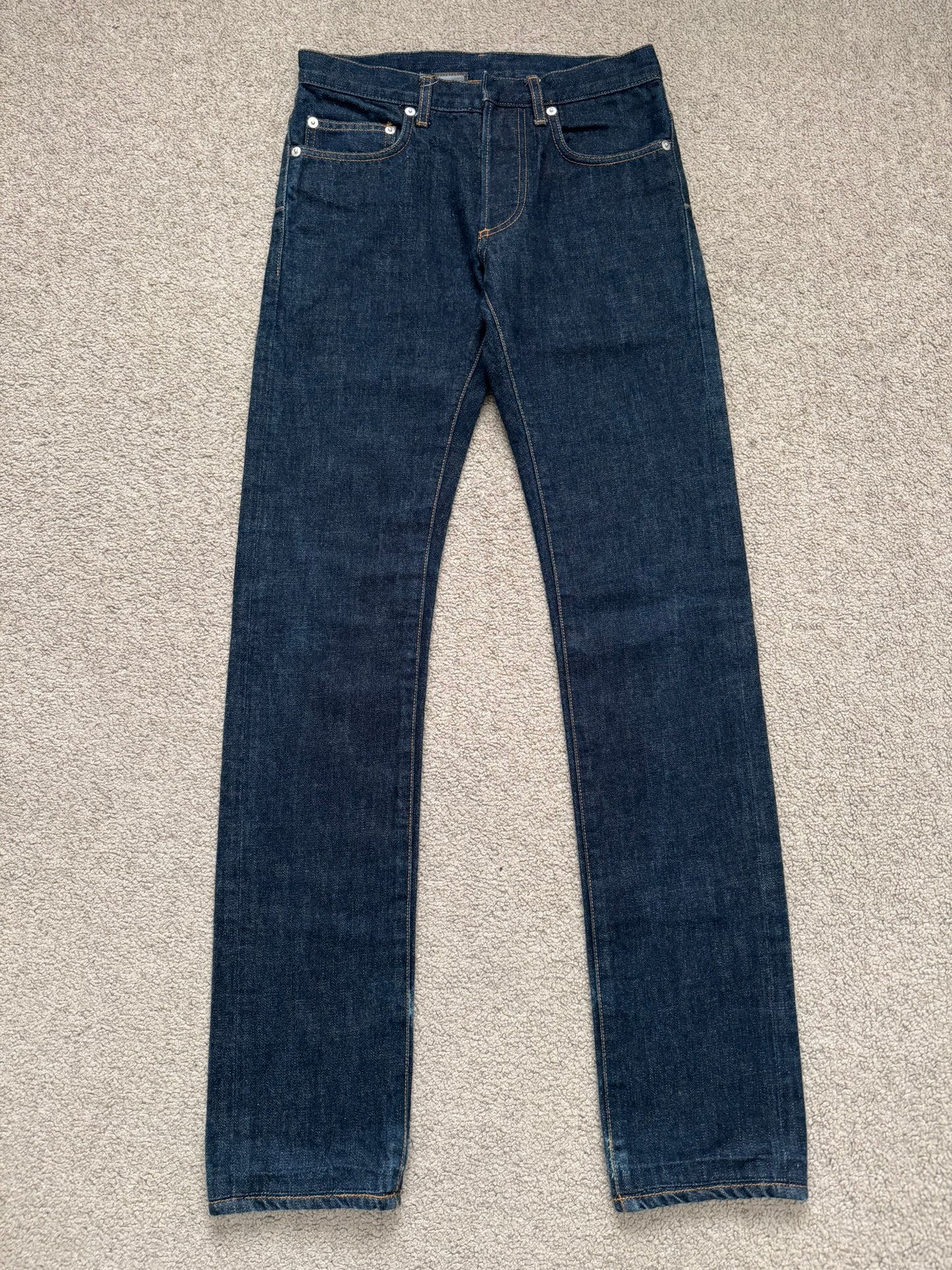 SS08 Dior Homme by Kris Van Assche MIJ Blue Indigo Raw Denim Jeans