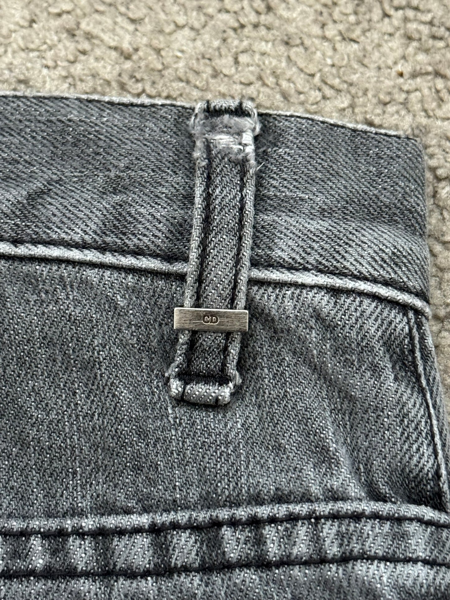 Dior Homme by Hedi Slimane MIJ Grey Clawmark Denim Jeans