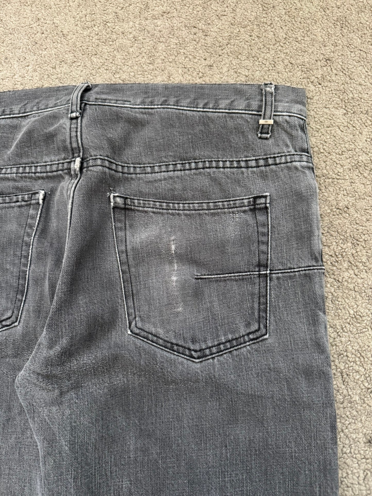 Dior Homme by Hedi Slimane MIJ Grey Clawmark Denim Jeans