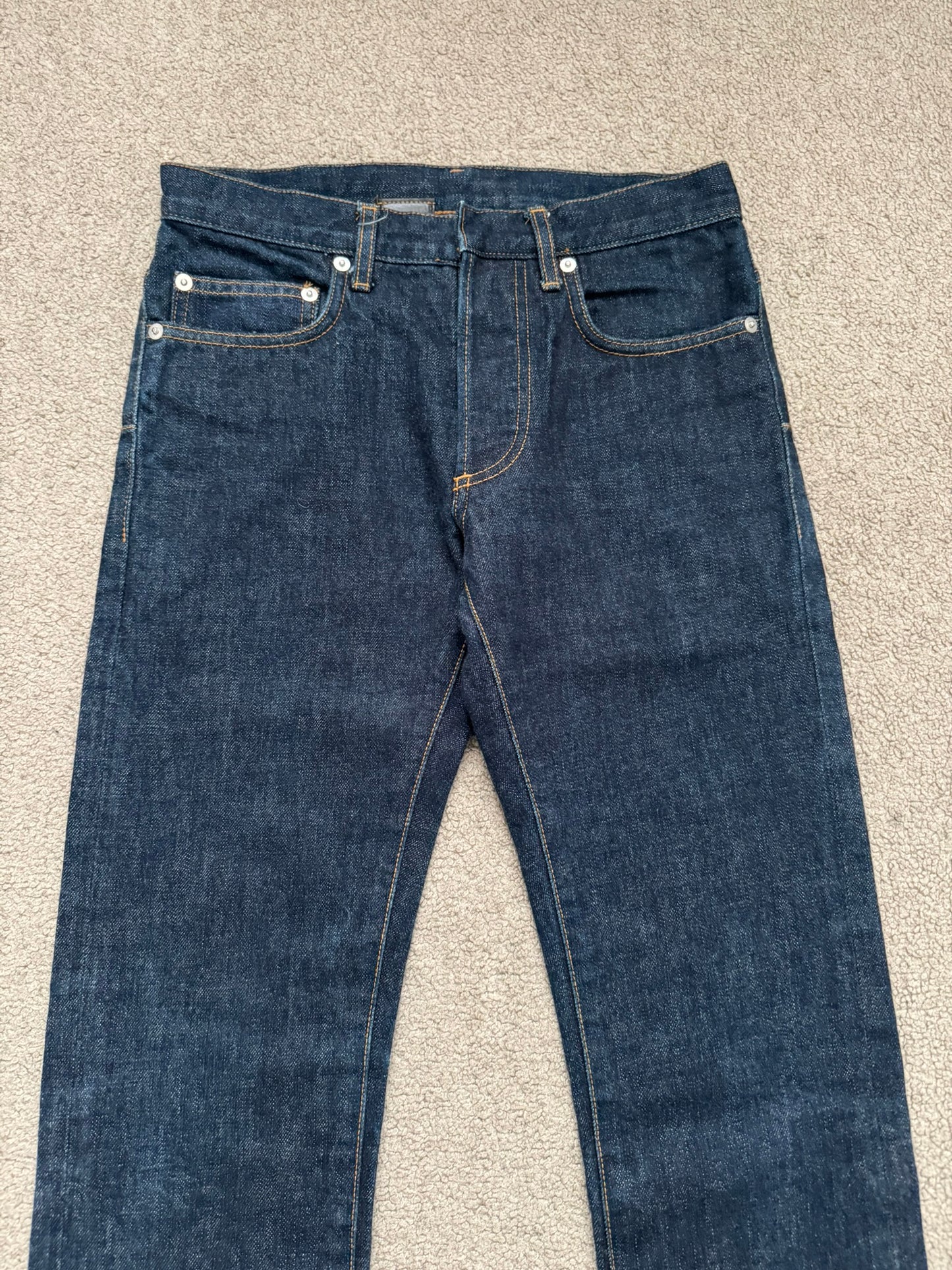 SS08 Dior Homme by Kris Van Assche MIJ Blue Indigo Raw Denim Jeans