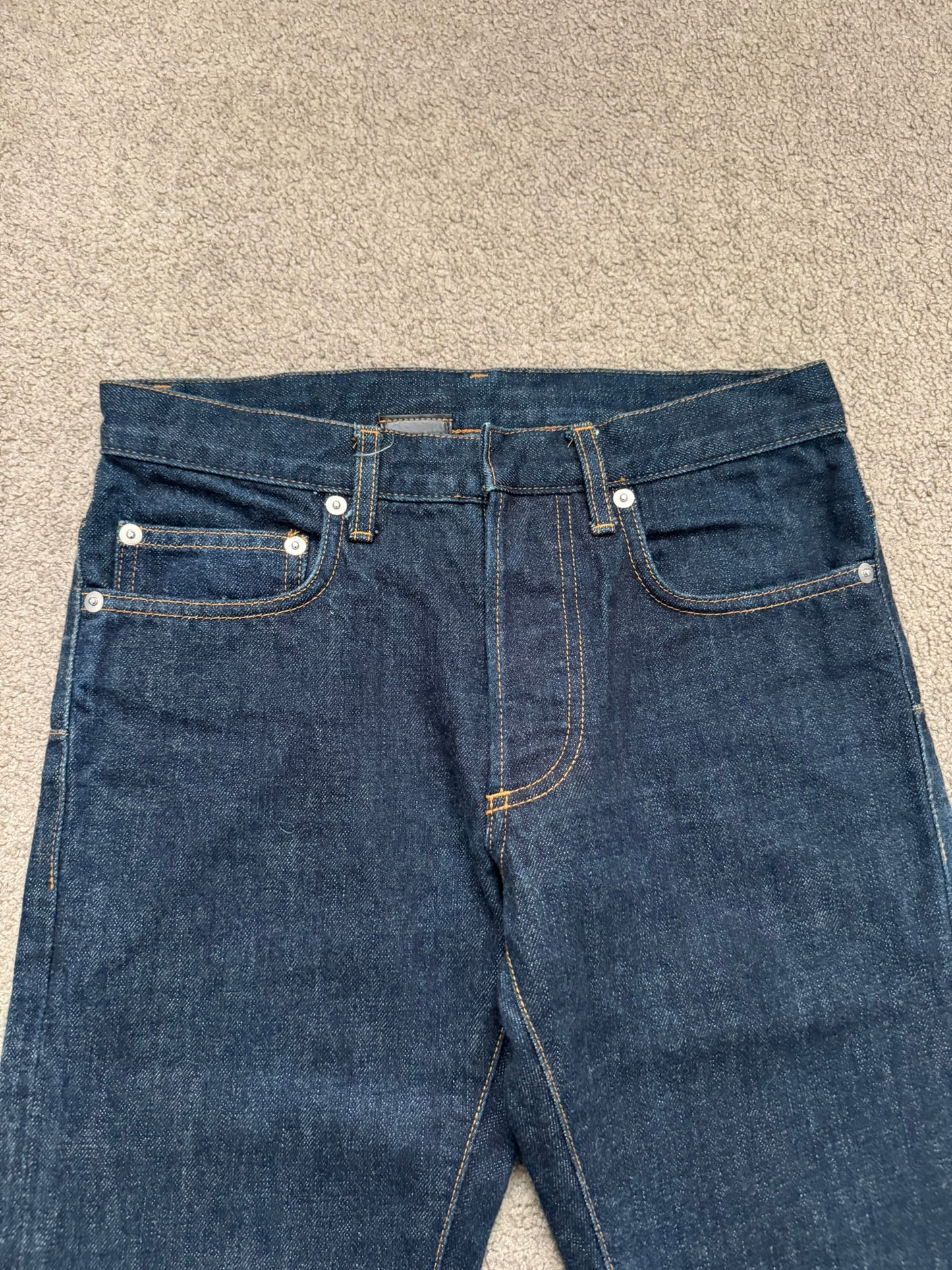 SS08 Dior Homme by Kris Van Assche MIJ Blue Indigo Raw Denim Jeans