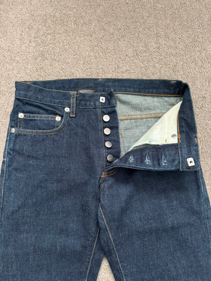 SS08 Dior Homme by Kris Van Assche MIJ Blue Indigo Raw Denim Jeans
