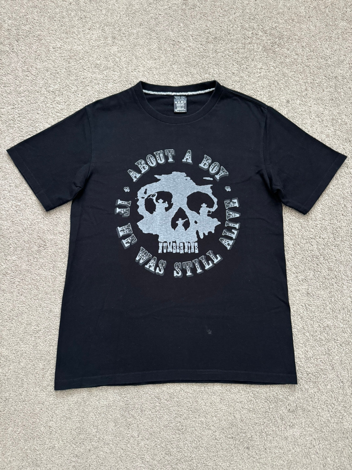 SS07 Number (N)ine "About A Boy" Skull Graphic T Shirt