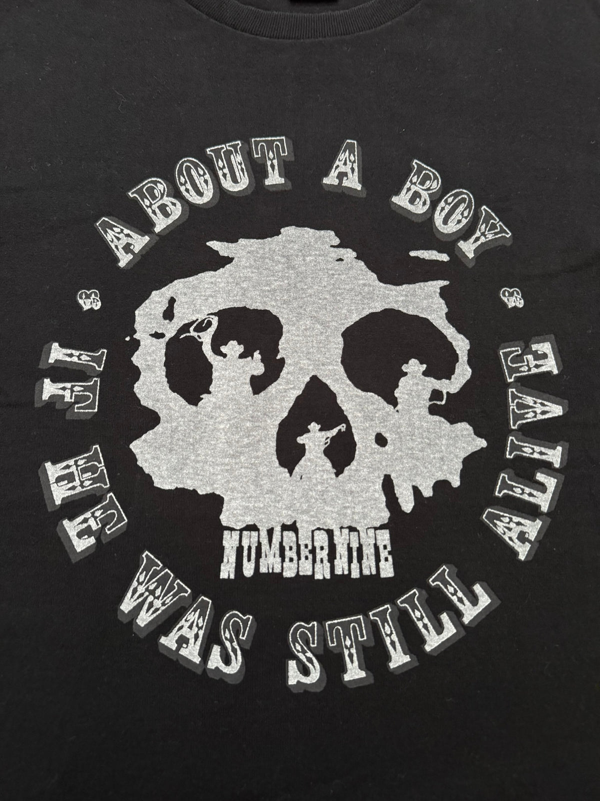 SS07 Number (N)ine "About A Boy" Skull Graphic T Shirt