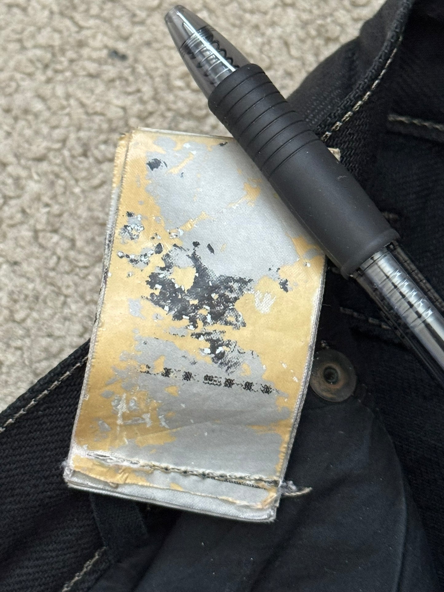 SS16 Rick Owens DRKSHDW Black Waxed Berlin Cut Denim Jeans