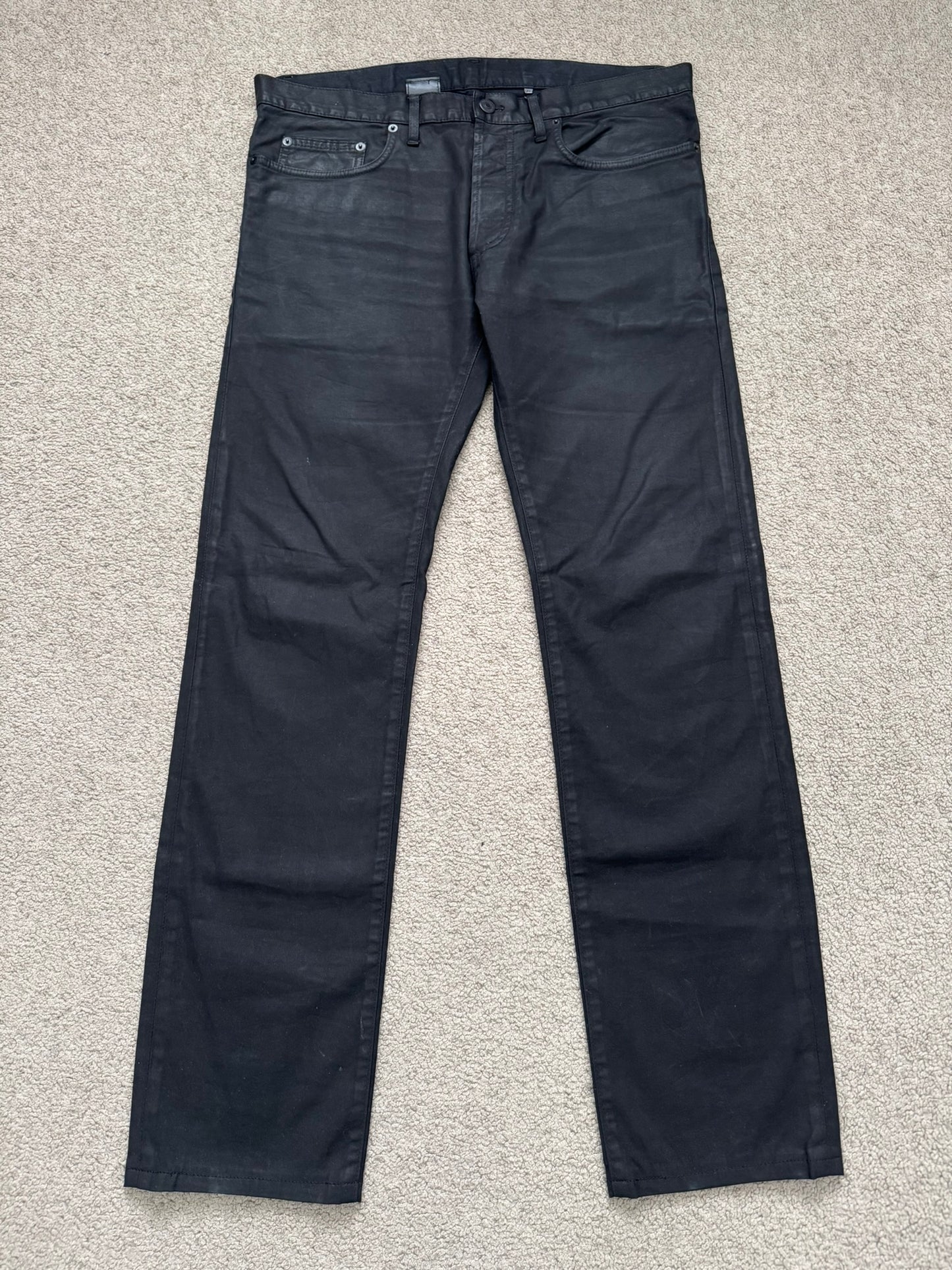 AW08 Dior Homme by Kris Van Assche Heavy Waxed Denim Jeans