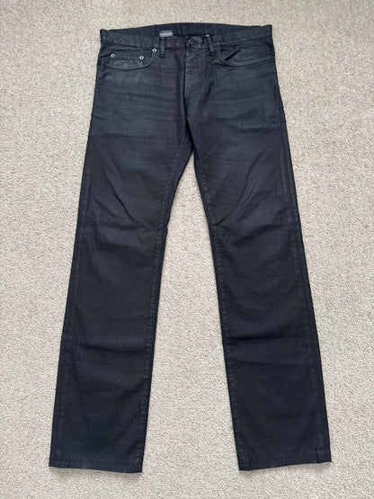 AW08 Dior Homme by Kris Van Assche Heavy Waxed Denim Jeans