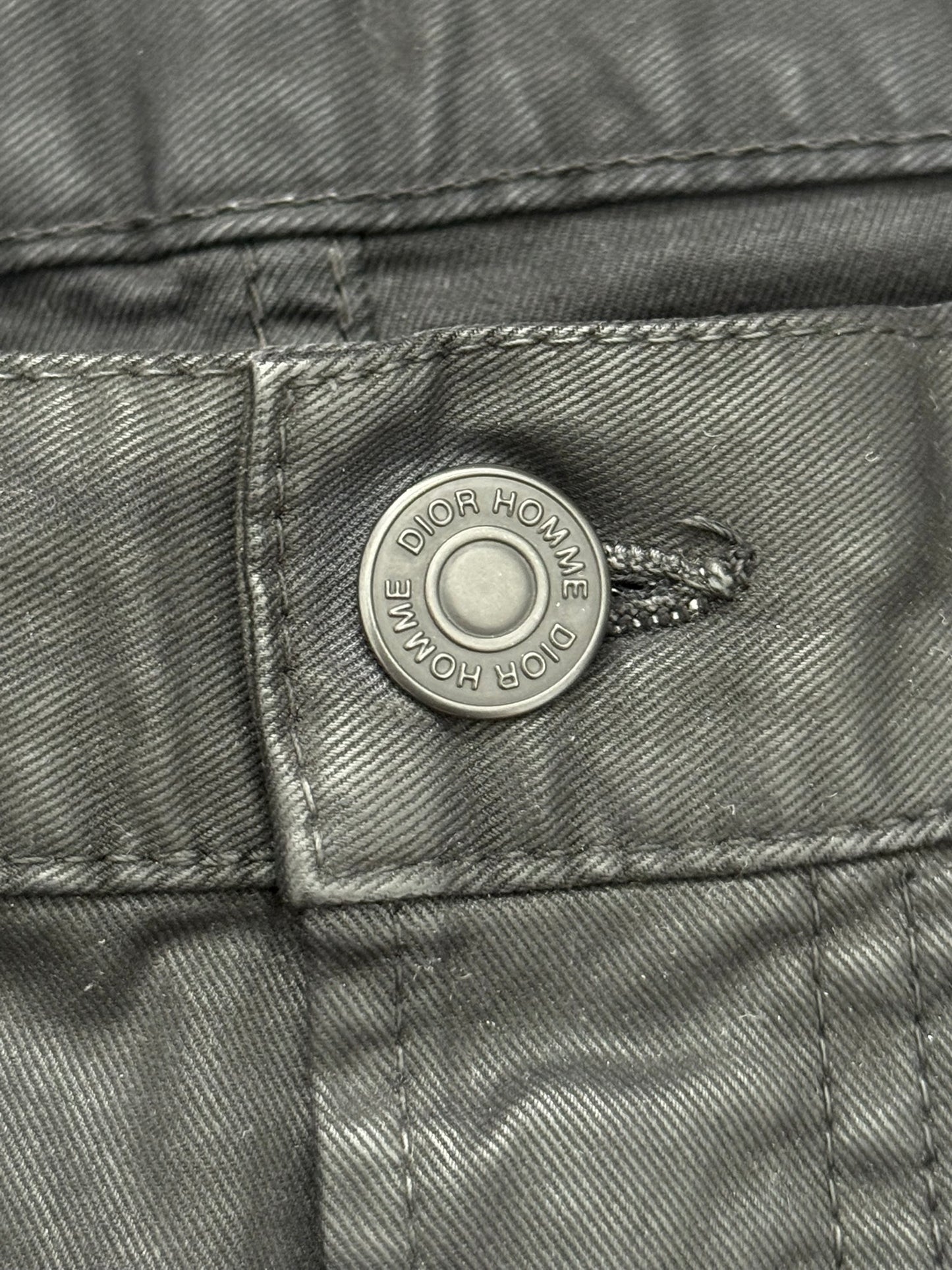AW08 Dior Homme by Kris Van Assche Heavy Waxed Denim Jeans