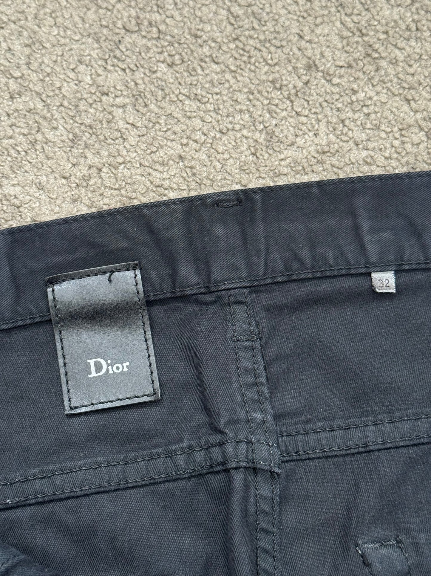 AW08 Dior Homme by Kris Van Assche Heavy Waxed Denim Jeans