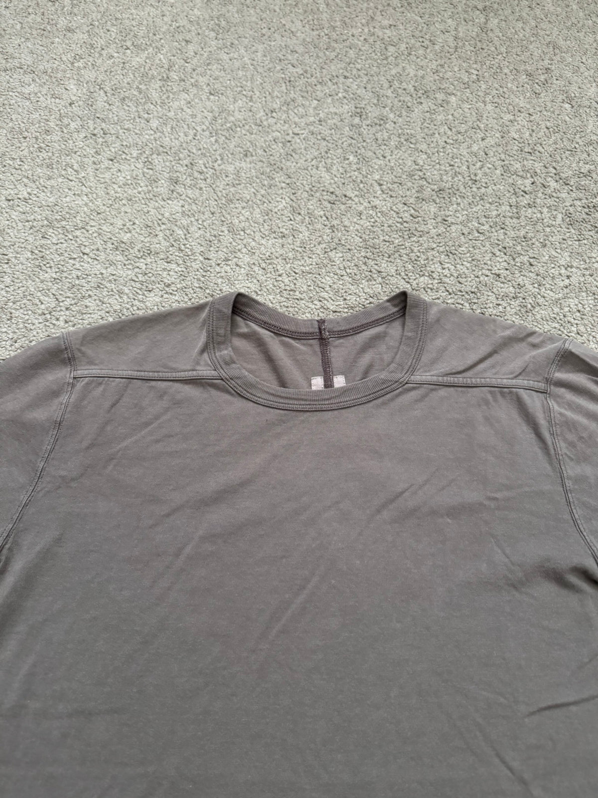 SS24 Rick Owens Mainline "Lido" Dust Cropped Level T Shirt