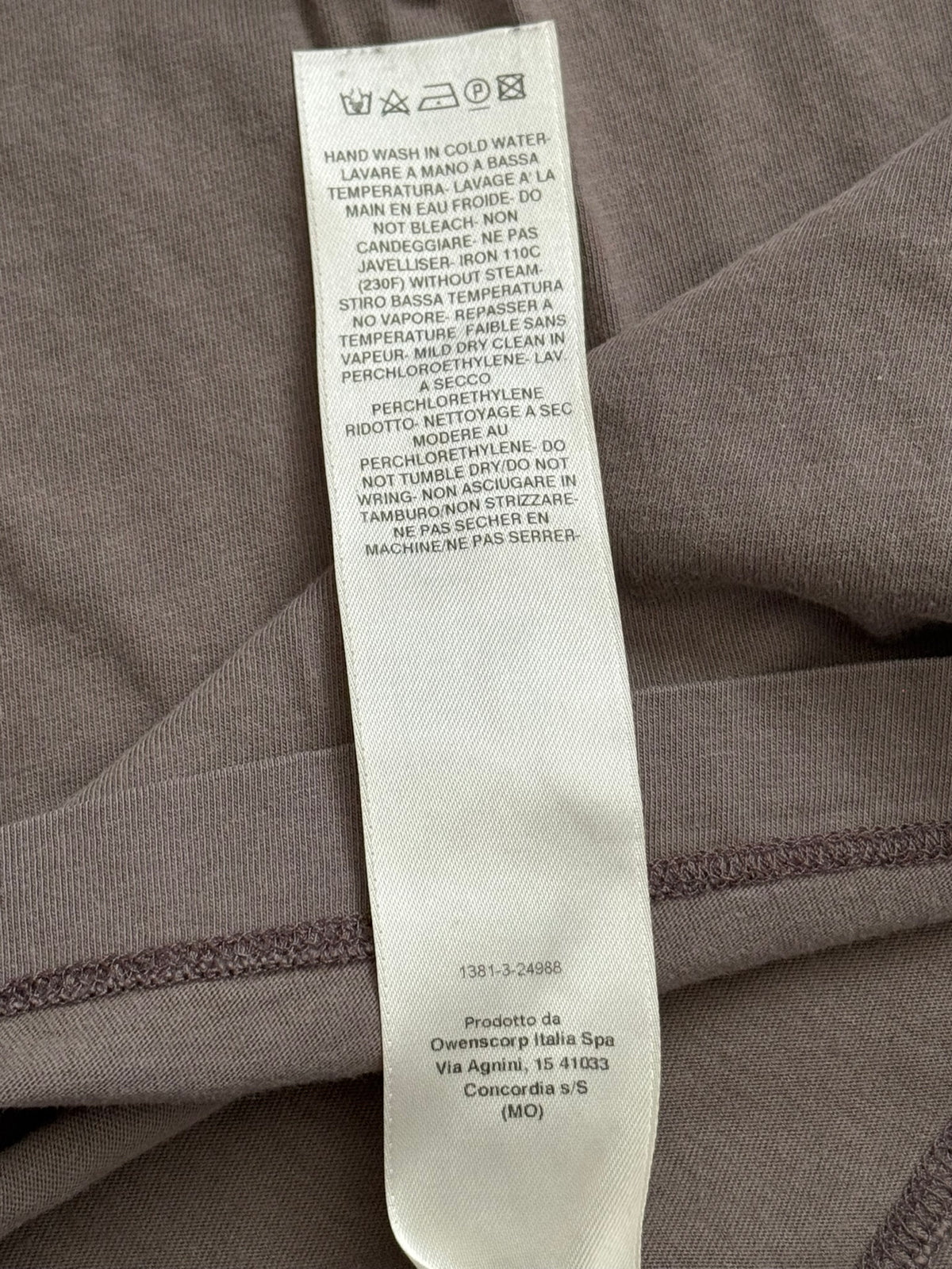 SS24 Rick Owens Mainline "Lido" Dust Cropped Level T Shirt