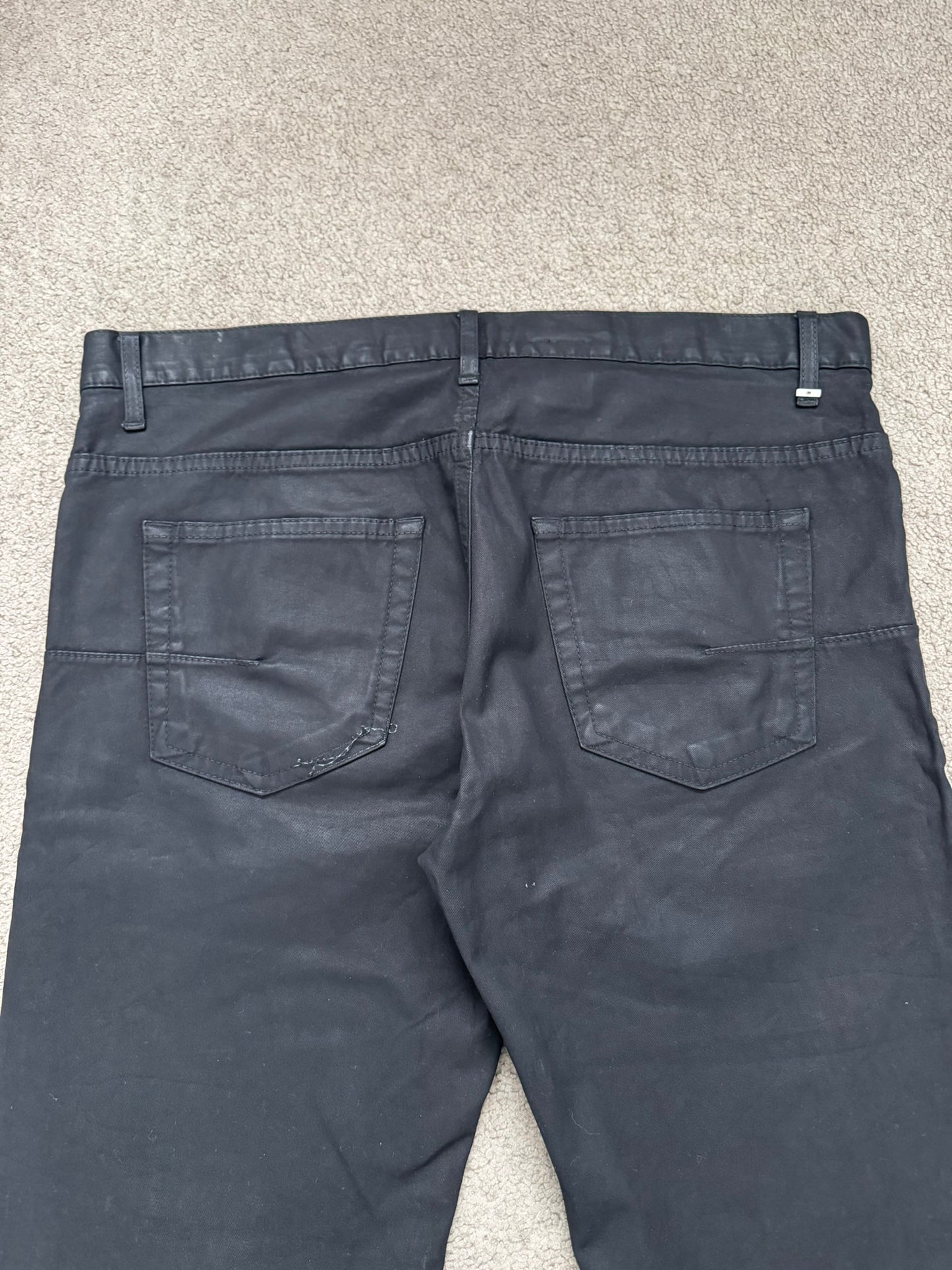 AW08 Dior Homme by Kris Van Assche Heavy Waxed Denim Jeans