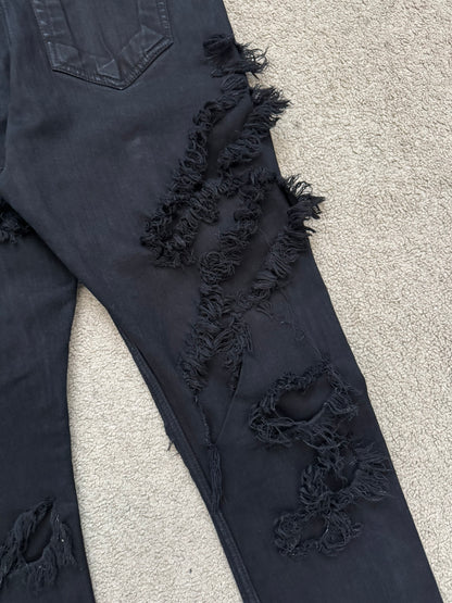 SS22 Rick Owens DRKSHDW Slashed Distressed Denim Jeans