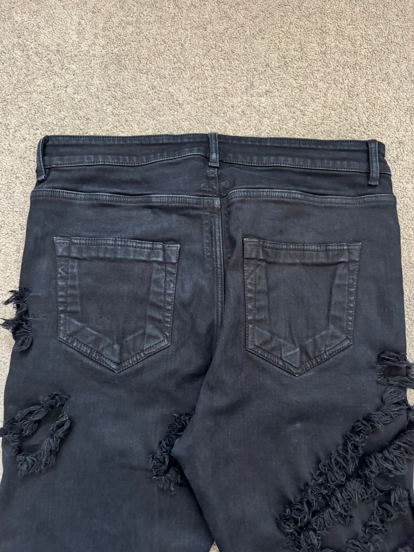 SS22 Rick Owens DRKSHDW Slashed Distressed Denim Jeans