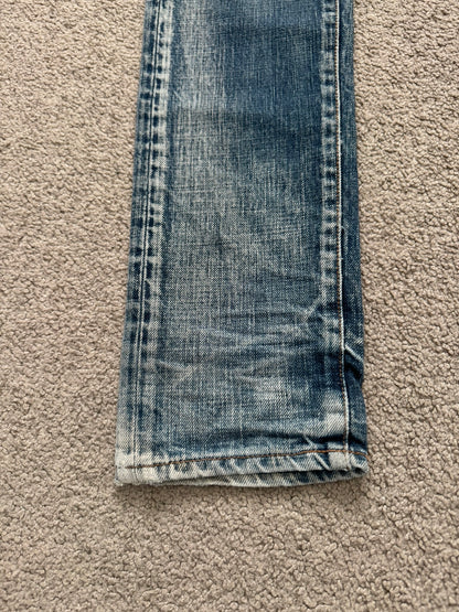 SS10 Dior Homme by Kris Van Assche "Fuel To Fire" Distressed Denim Jeans