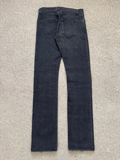 FW15 Saint Laurent by Hedi Slimane Black Washed D01 Denim Jeans
