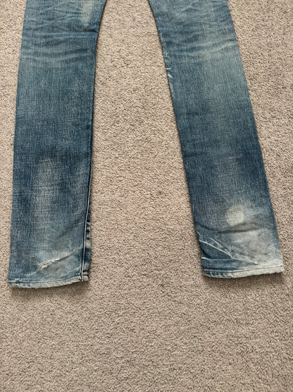 SS10 Dior Homme by Kris Van Assche "Fuel To Fire" Distressed Denim Jeans