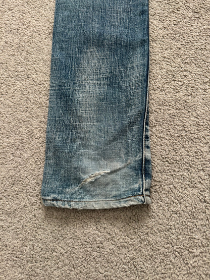SS10 Dior Homme by Kris Van Assche "Fuel To Fire" Distressed Denim Jeans