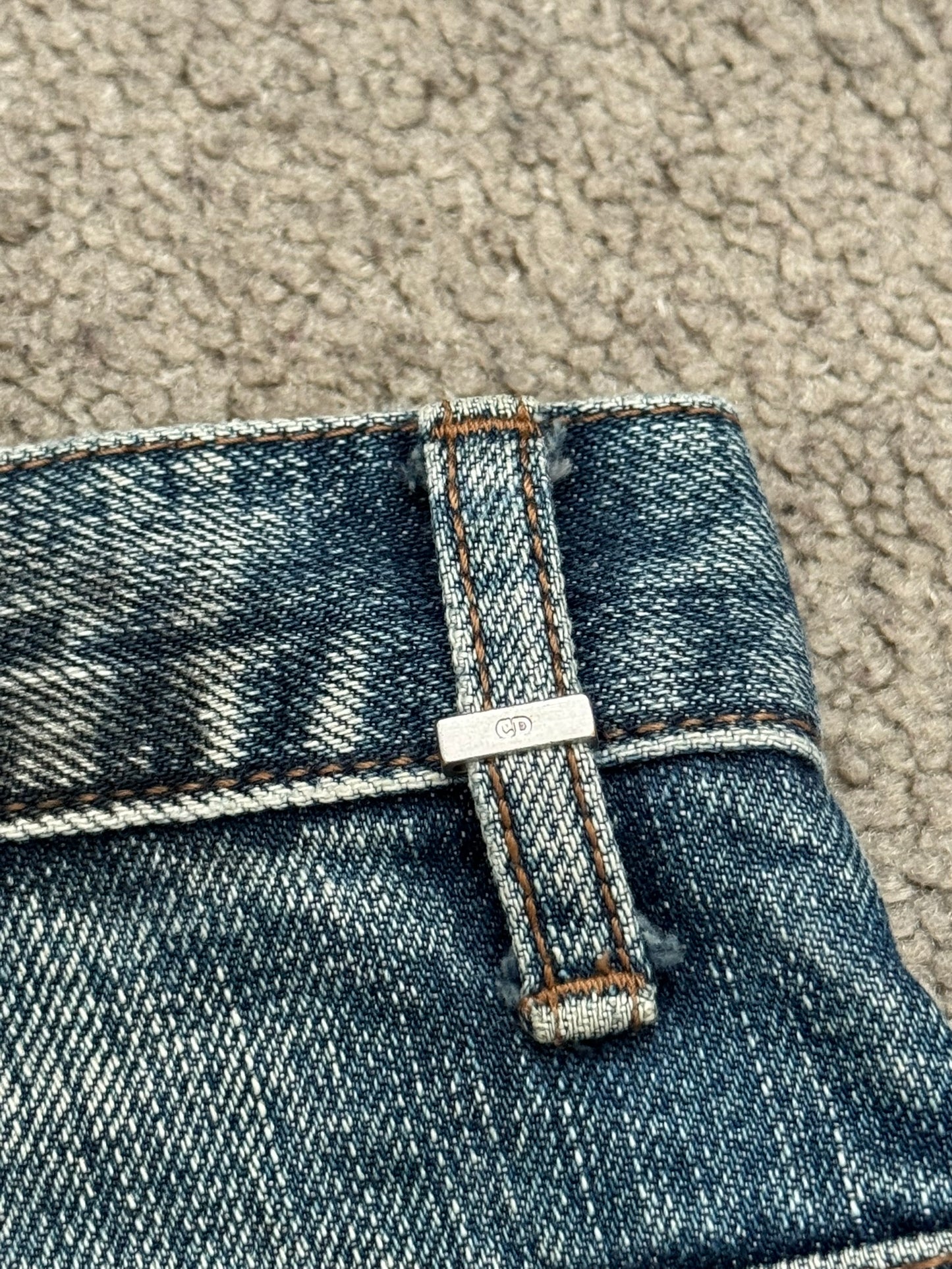 SS10 Dior Homme by Kris Van Assche "Fuel To Fire" Distressed Denim Jeans