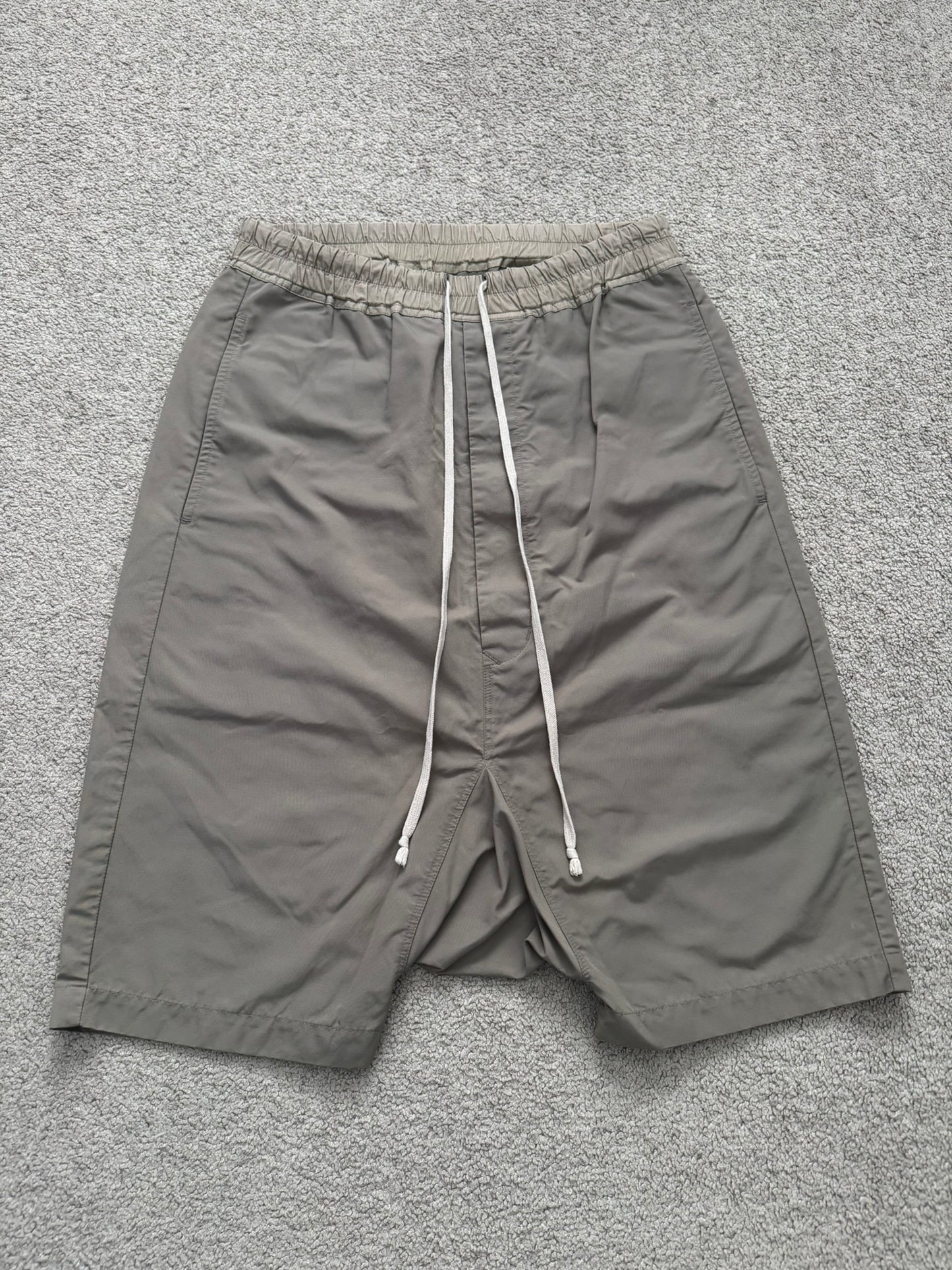 FW17 Rick Owens Mainline "Glitter" Dark Dust Nylon Pods Shorts