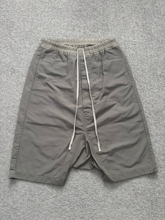 FW17 Rick Owens Mainline "Glitter" Dark Dust Nylon Pods Shorts