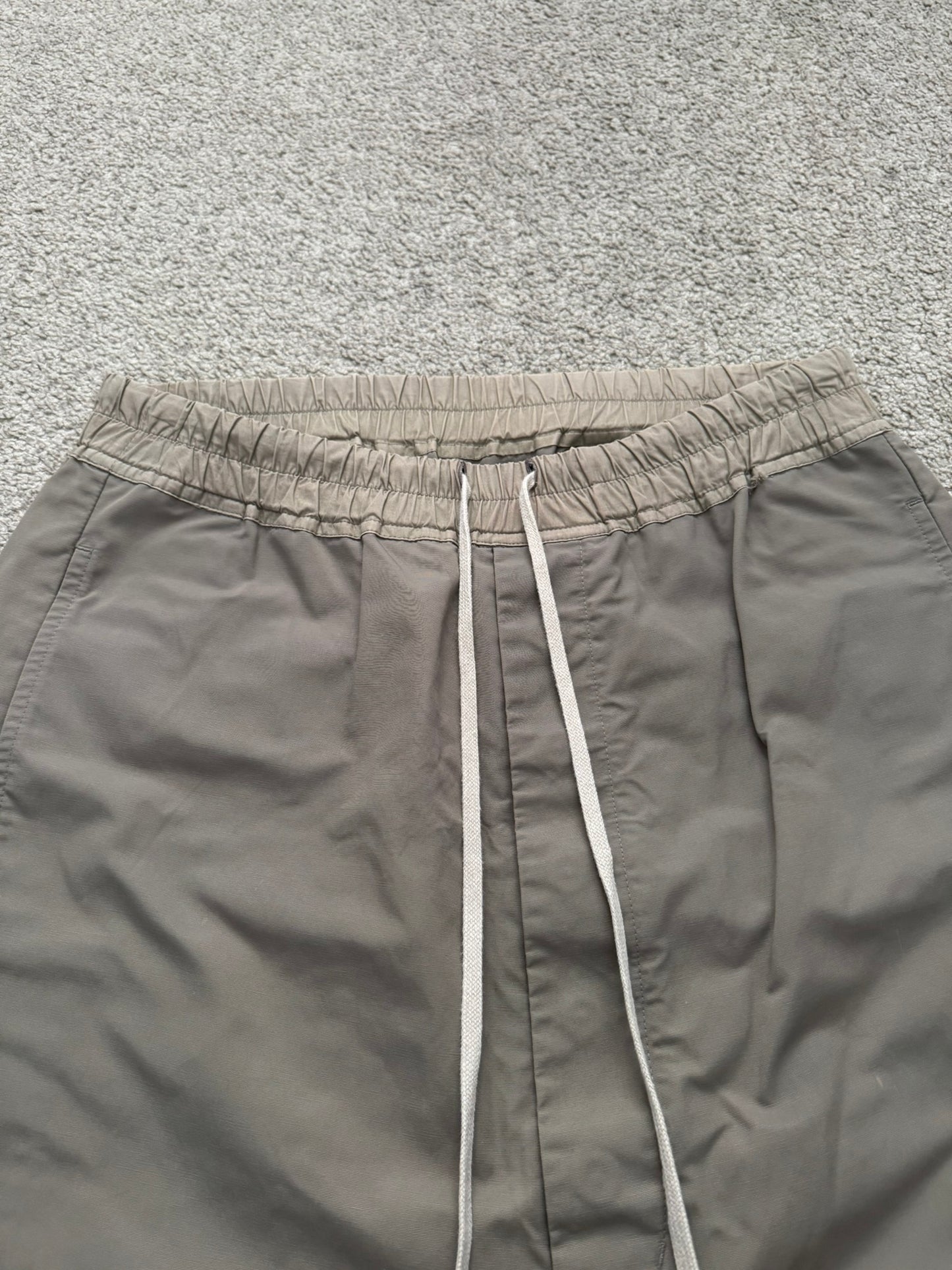 FW17 Rick Owens Mainline "Glitter" Dark Dust Nylon Pods Shorts