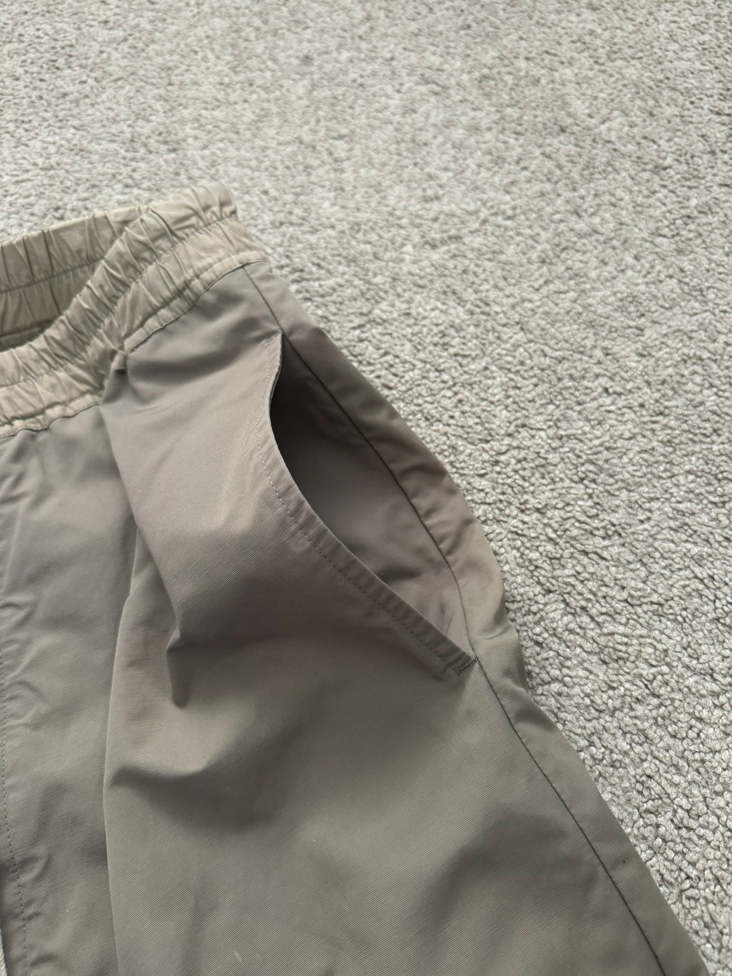 FW17 Rick Owens Mainline "Glitter" Dark Dust Nylon Pods Shorts