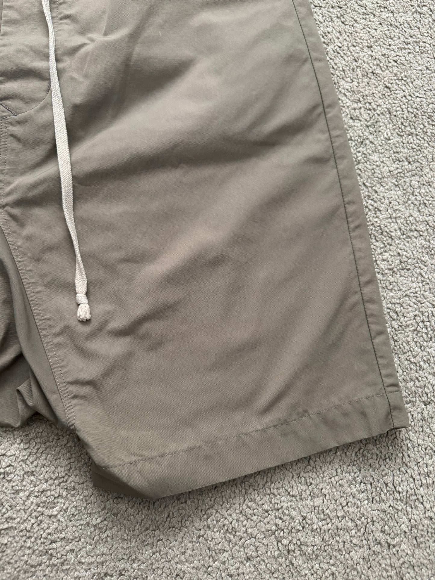 FW17 Rick Owens Mainline "Glitter" Dark Dust Nylon Pods Shorts