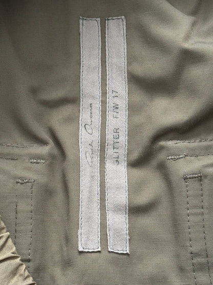 FW17 Rick Owens Mainline "Glitter" Dark Dust Nylon Pods Shorts