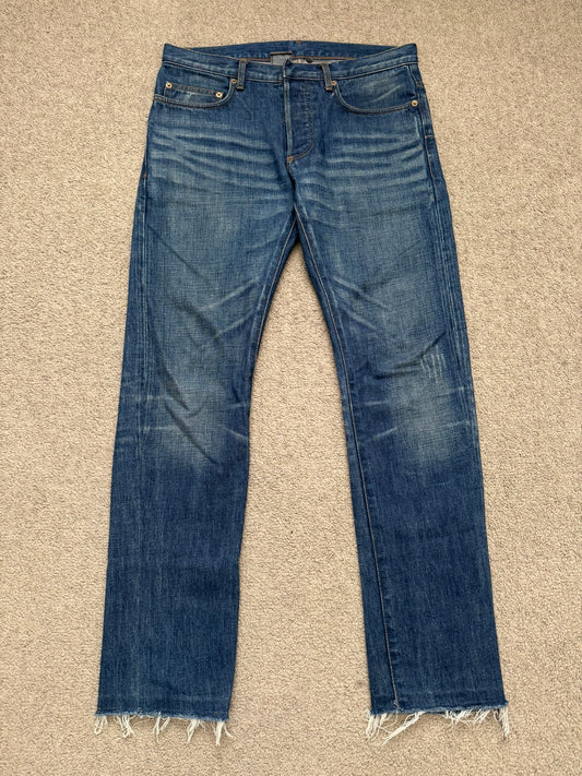Dior Homme by Hedi Slimane MIJ Clawmark Blue Washed Denim Jeans