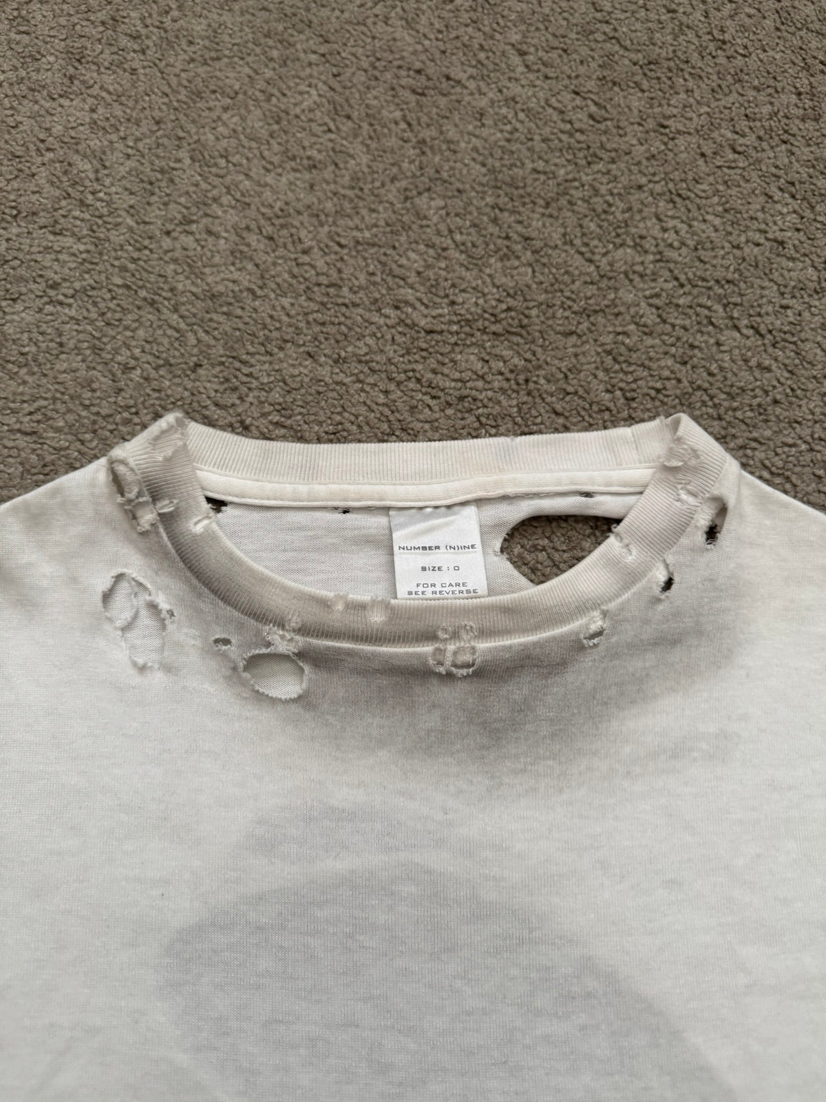 SS02 Number (N)ine "Modern Age" Destroyed Distressed T Shirt