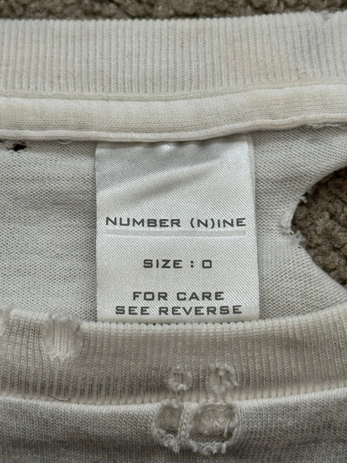SS02 Number (N)ine "Modern Age" Destroyed Distressed T Shirt