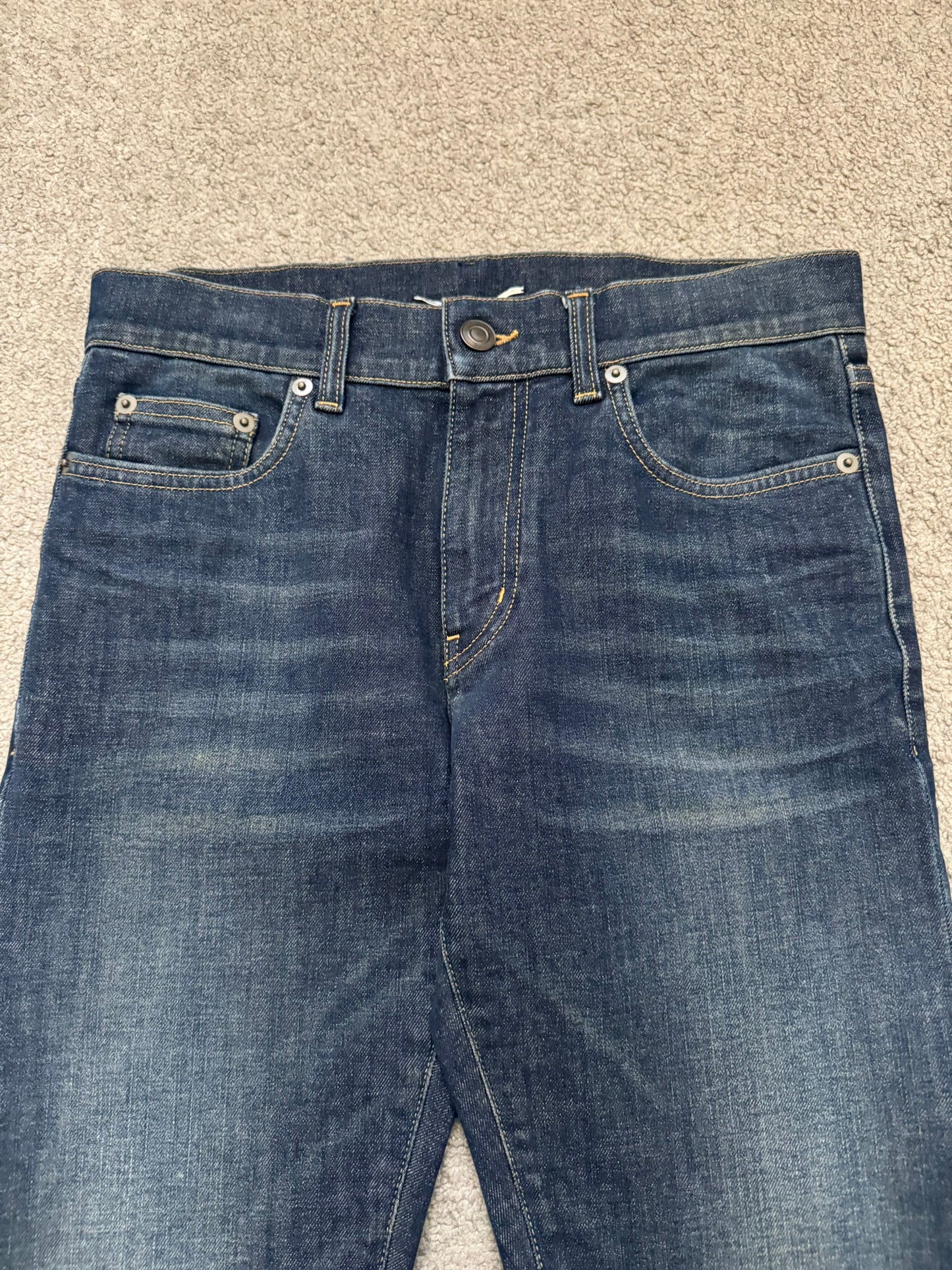 FW13 Saint Laurent by Hedi Slimane Dirty Blue D02 Denim Jeans