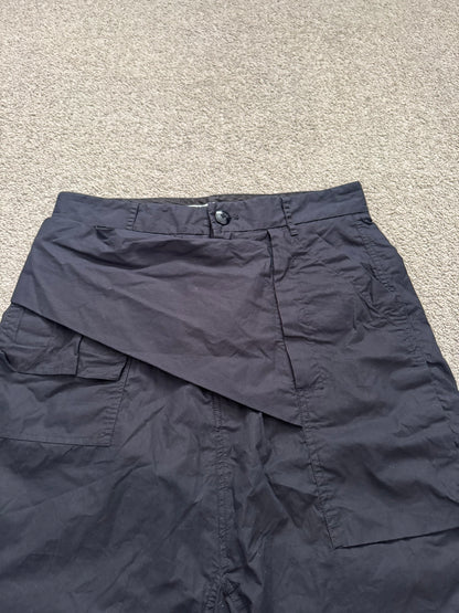 SS15 Rick Owens Mainline "Faun" Black Memphis Cargo Pods Shorts