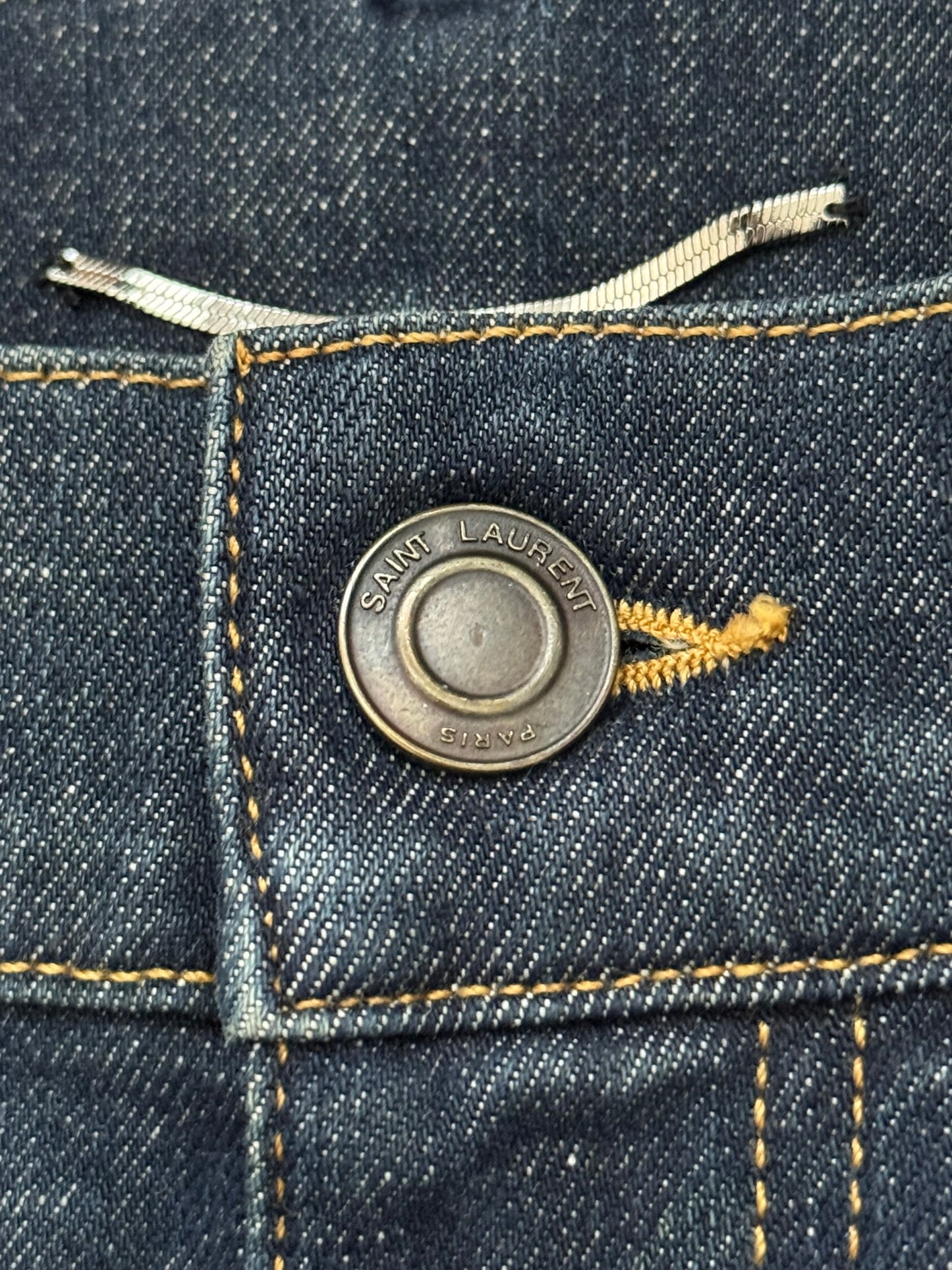 FW13 Saint Laurent by Hedi Slimane Dirty Blue D02 Denim Jeans