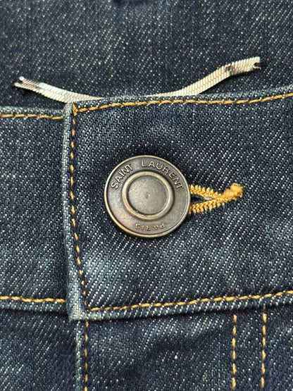 FW13 Saint Laurent by Hedi Slimane Dirty Blue D02 Denim Jeans