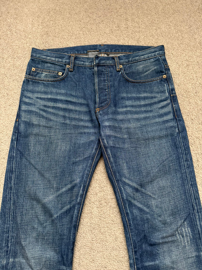 Dior Homme by Hedi Slimane MIJ Clawmark Blue Washed Denim Jeans