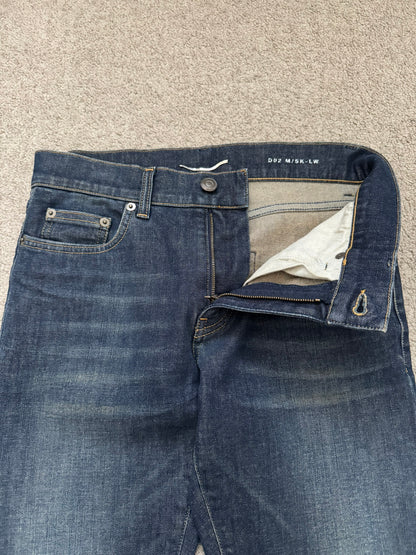 FW13 Saint Laurent by Hedi Slimane Dirty Blue D02 Denim Jeans