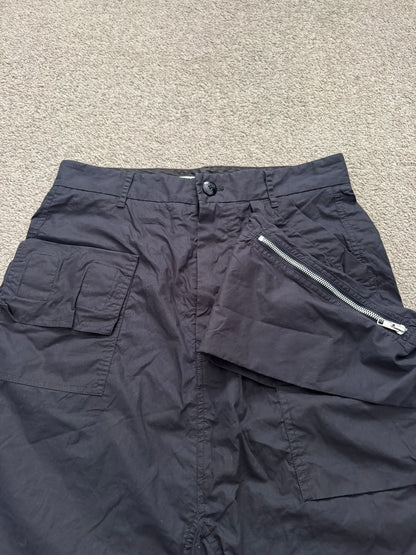 SS15 Rick Owens Mainline "Faun" Black Memphis Cargo Pods Shorts