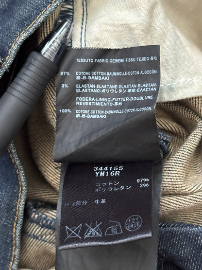 FW13 Saint Laurent by Hedi Slimane Dirty Blue D02 Denim Jeans