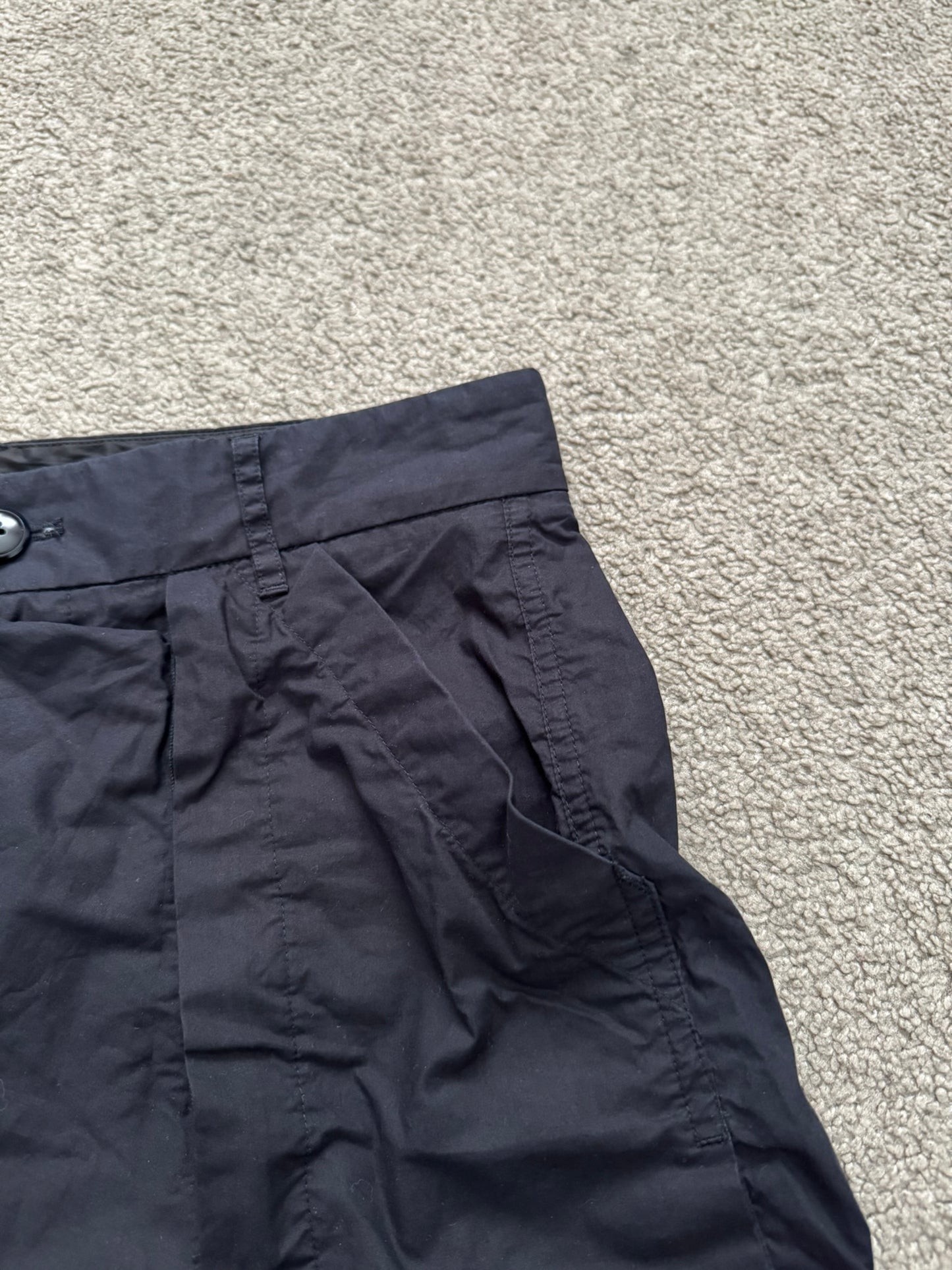 SS15 Rick Owens Mainline "Faun" Black Memphis Cargo Pods Shorts