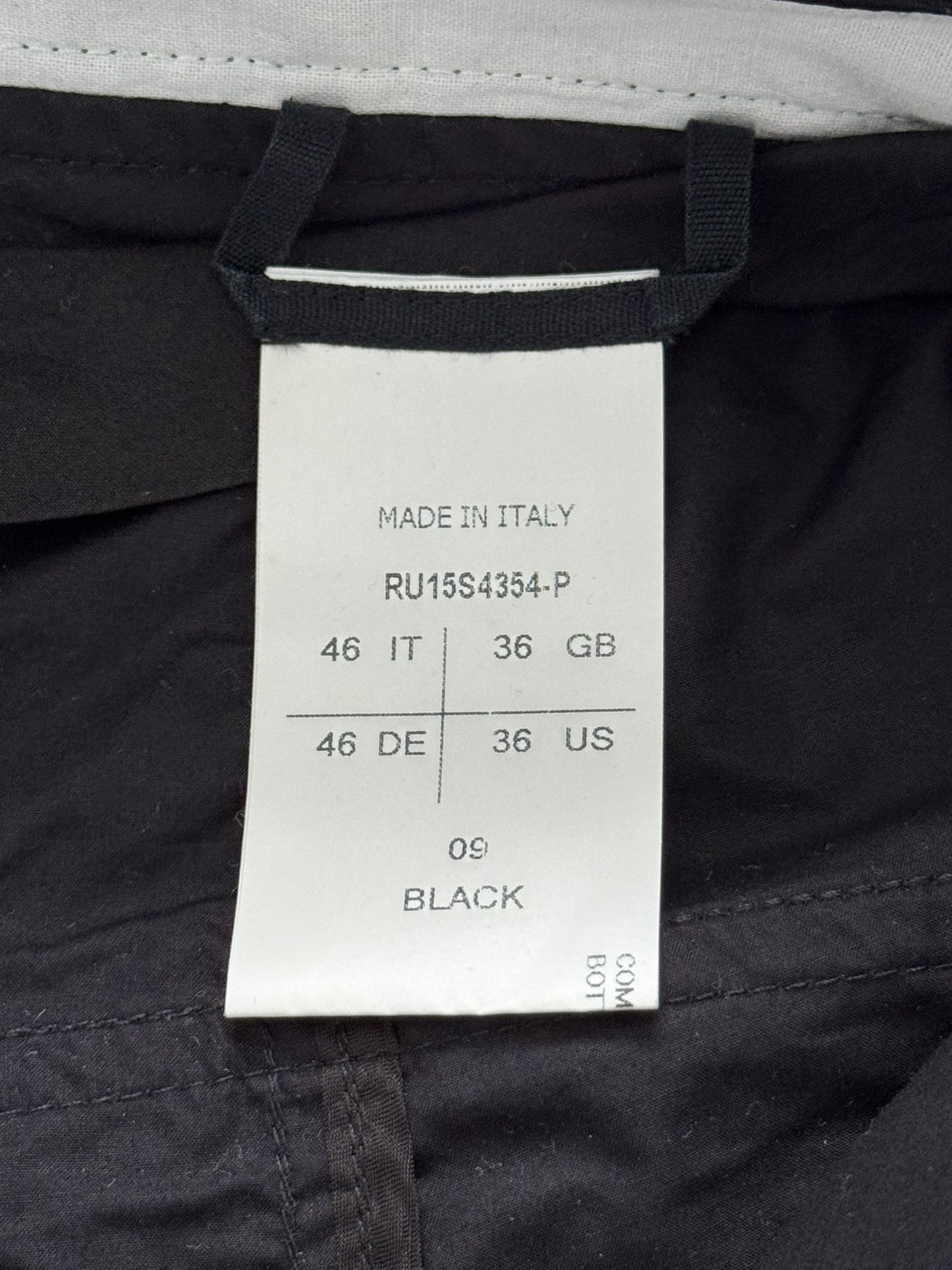 SS15 Rick Owens Mainline "Faun" Black Memphis Cargo Pods Shorts