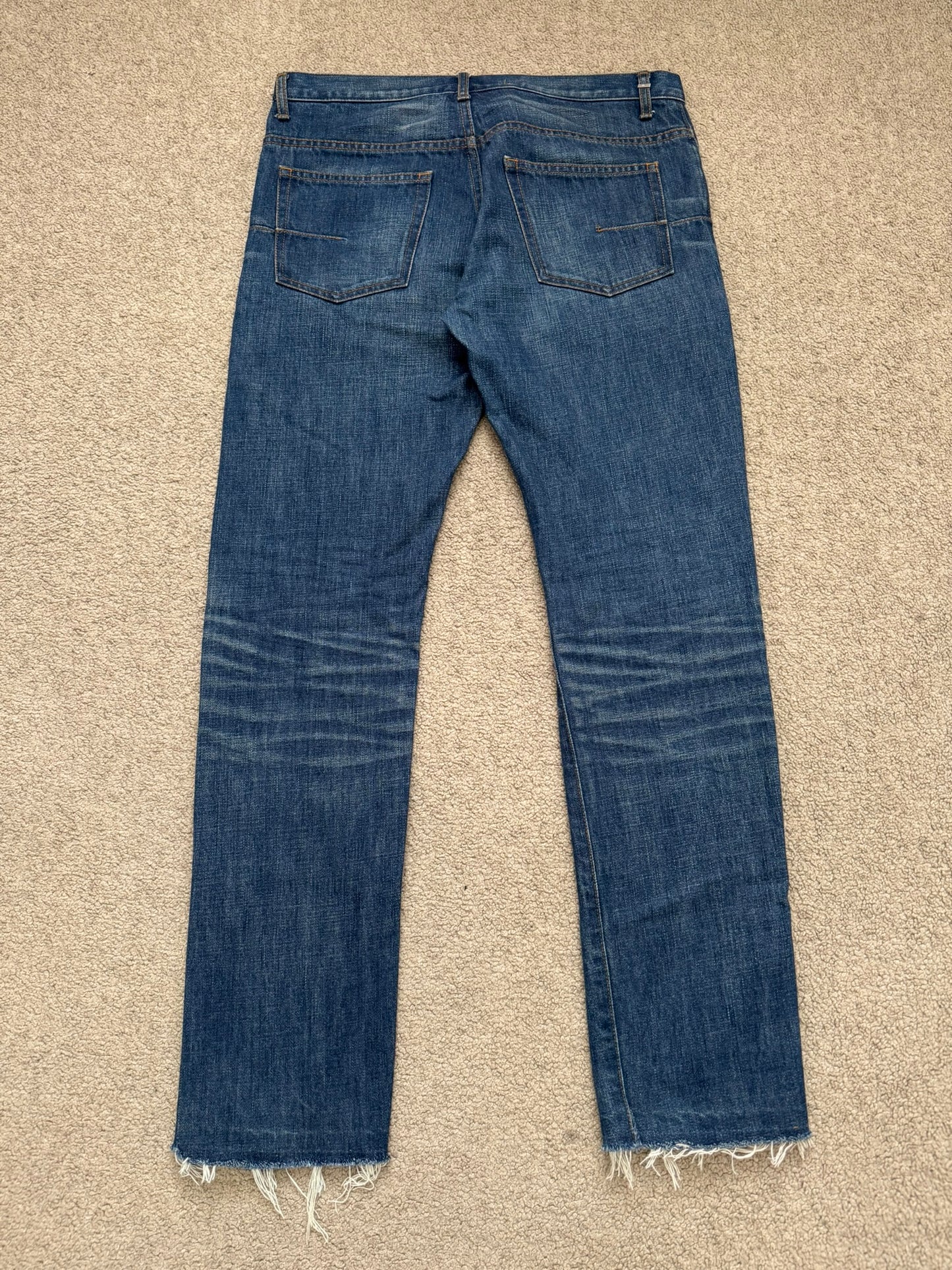 Dior Homme by Hedi Slimane MIJ Clawmark Blue Washed Denim Jeans