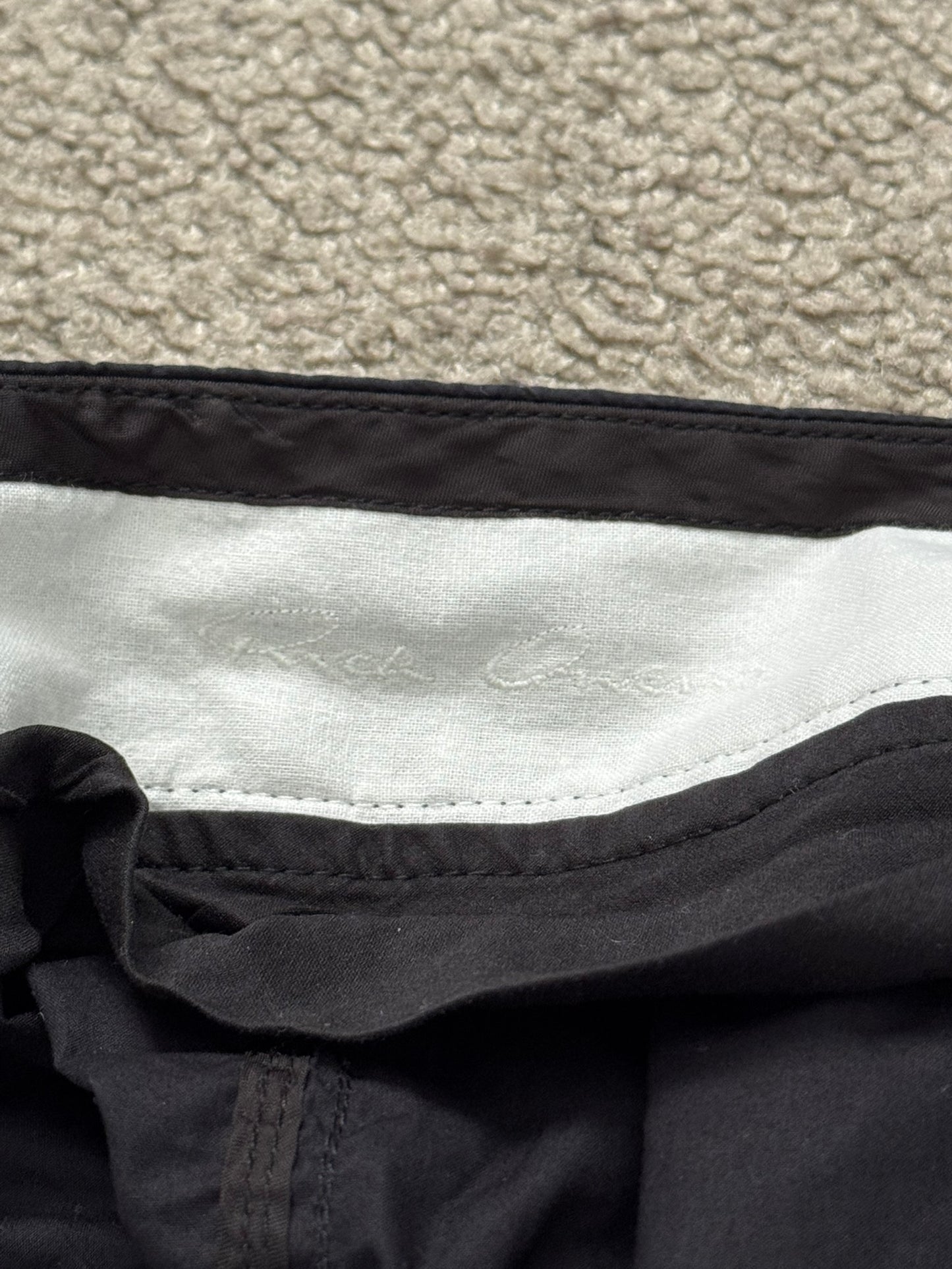 SS15 Rick Owens Mainline "Faun" Black Memphis Cargo Pods Shorts