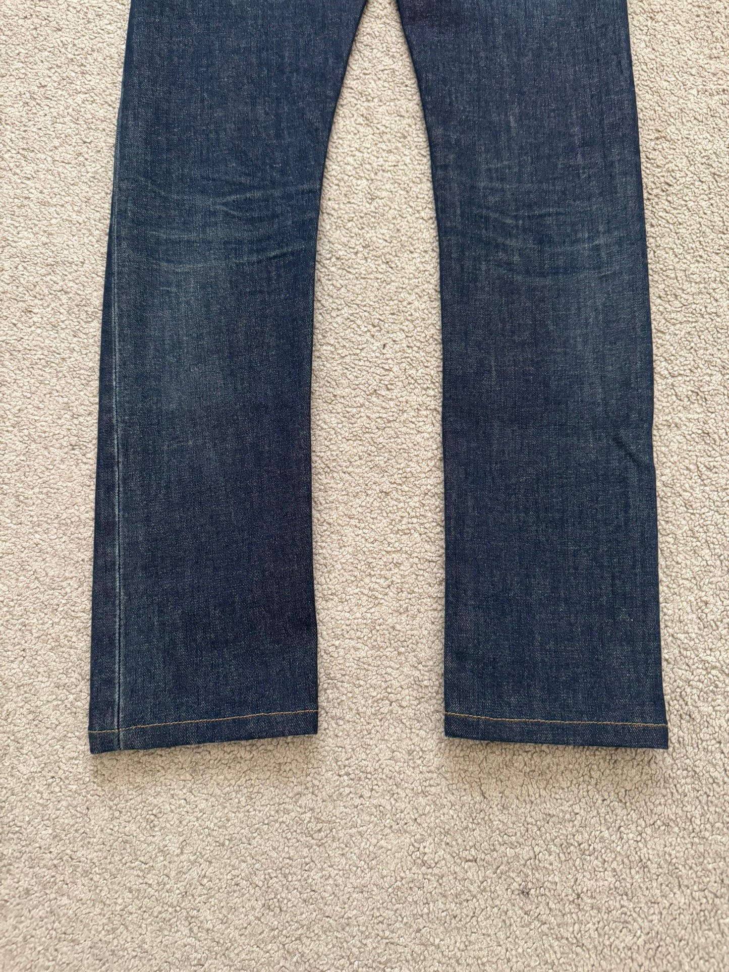 FW13 Saint Laurent by Hedi Slimane Dirty Blue D02 Denim Jeans