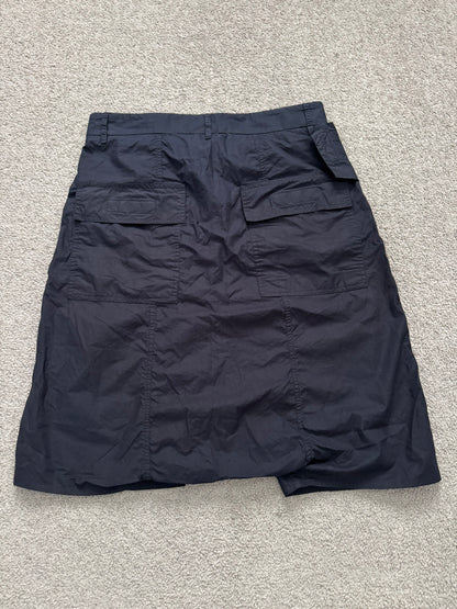 SS15 Rick Owens Mainline "Faun" Black Memphis Cargo Pods Shorts