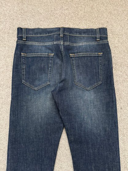 FW13 Saint Laurent by Hedi Slimane Dirty Blue D02 Denim Jeans